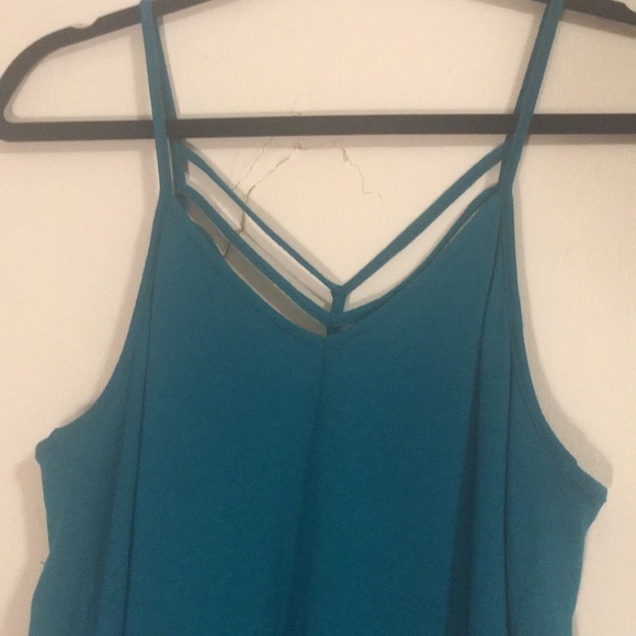 Flowy, bright EXPRESS Turquoise Tank Top (size M) - Picture 7 of 8